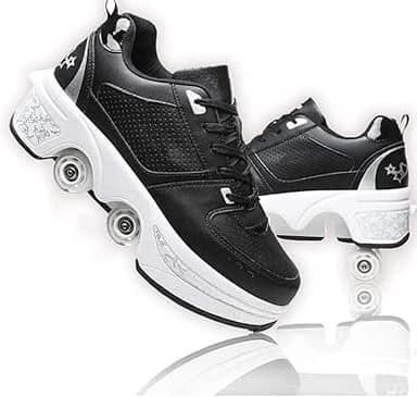 Skor med hjul, rullskor, skateboardskor, barnskor med hjul, rullskridskor, sportskor, löparskor, sneakers med hjul för flickor och kvinnor