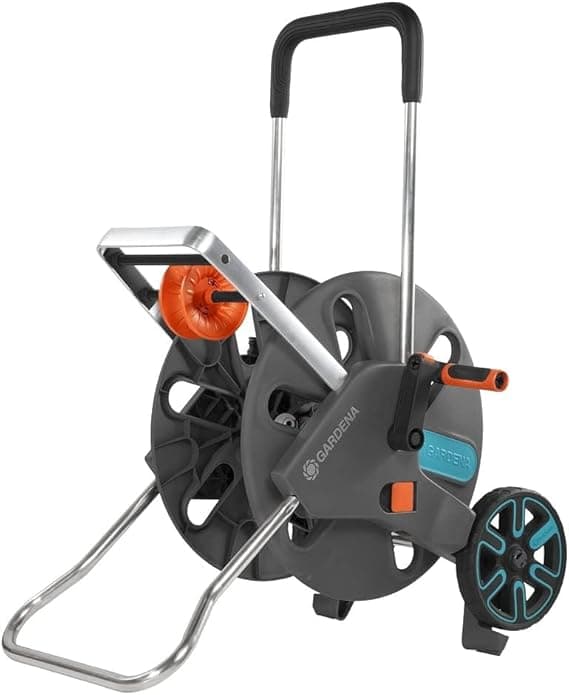 Gardena CleverRoll L Easy: Slangvagn med kapacitet för upp till 100 m slang, extra stabil, med smidig slangstyrning i robust metallram, droppskydd, montering kräver inga verktyg (18520-20) – Bäst i test – slangvagn bäst i test 2026