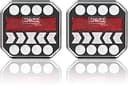 AOHEWEI 12/24V LED Baklyktor för Släpvagn, 2st Vattentäta LED Baklyktor med Broms/Parkeringsljus, Blinkers och Backljus för Husvagn, Traktor, Lastbil, Skåpbil, Lorry E-markering
