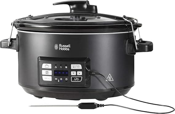 Russell Hobbs 3-i-1 sous vide och slow cooker, 6.5 liters kapacitet, digital display, precisionstermometer, sous vide ställning ingår, diskmaskinssäker innergryta, 25630-56 – Bäst i test – slow cooker bäst i test 2026