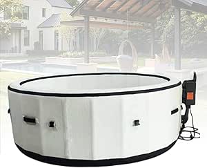Utomhus Hot Tub för Hemanvändning, 2-6 Personers Inflatable Spabad med 150 Bubbeljetstrålar, Hållbar PVC-konstruktion för Bakgårdsavkoppling med One-Click Inflation och Oberoende Matta(206 * 71 cm) – Bäst i test – spabad utomhus bäst i test 2026