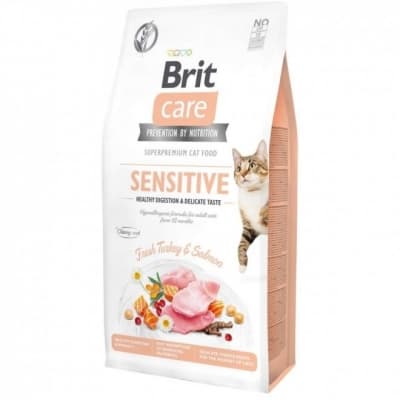 Brit Care Cat Grain Free Sensitive Healthy Digestion & Delicate Taste – Budgetfavorit – spannmålsfritt torrfoder katt bäst i test 2026