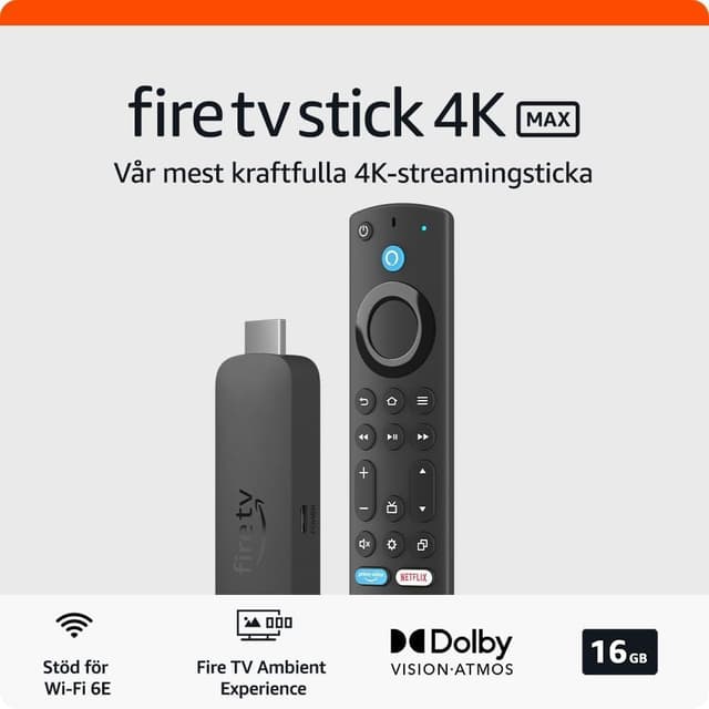 Fire TV Stick 4K Max (Wi-Fi 6E) – Bäst i test – streaming stick bäst i test 2026