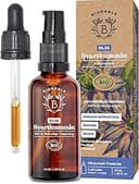 BIONOBLE Ekologisk Svartkumminolja 100% Ren, Kallpressad, Naturlig, Utan Hexan - Mot Akne, Renande - Ansikte, Kropp och Hår - Vegansk Black Seed Oil - Glasflaska med Pipett och Pump - 50ml