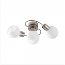 Lindby Taklampa Ciala, 3-ljus, Nickelfärgad, Glas