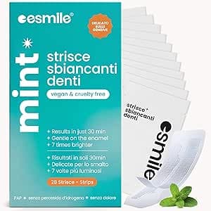 ESMILE Tandblekningsremsor, professionell behandling hemma, snabb och säker tandblekning, 28 remsor, perfekta för din munhygien