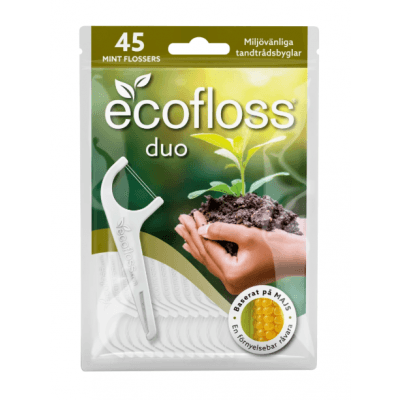 Ecofloss Duo Tandtråd Med Hållare 45 St – Trygga basvalet – tandtrådsbygel bäst i test 2026