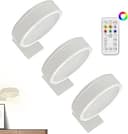 Batteridriven Tavelbelysning - PC 9x2.8cm | 3-pack Bildlampor | Fjärrstyrd Konstdisplay Lampa Med Timer Till Kafé Utställningshall Bibliotek