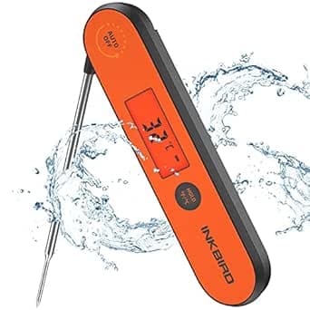 Inkbird IHT-1P Digital Instant Read Meat Thermometer 3s, vattenbeständig uppladdningsbar grilltermometer med bakgrundsbelysning och kalibrering, för kök, grill, stekning, mjölk (-50°C ~ 300°C) – Bäst i test – mattermometer bäst i test 2026
