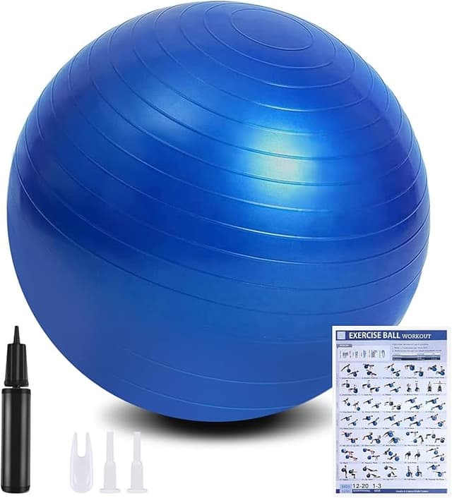 Flintronic Träningsboll med Uppblåsbar Fotpump Anti-Burst Extra Tjock Yoga Födelse Graviditet Pilates Core Stärk Träningsbollarna – Bäst i test – träningsboll bäst i test 2026