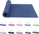 Good Nite yogamatta gymnastik pilates träningsmatta för kvinnor halkfri tjock 6 mm med bärrem Tpe 183 x 61 x 0,6 cm