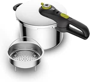 Tefal Secure Neo Tryckkokare P2530738 | Rostfritt Stål | 6L | Ångkorg ingår | 2 matlagningsprogram | Lämplig för Induktion – Bäst i test – tryckkokare bäst i test 2026