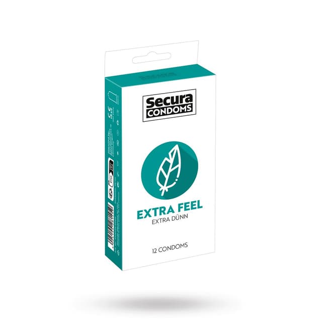 -30%SecuraExtra Feel 12-pack Kondomer – Bästa för känsliga användare – tunna kondomer bäst i test 2026