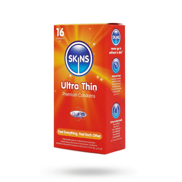 SkinsSkins Ultra Thin Condoms 16-pack – Bästa för nybörjare – tunna kondomer bäst i test 2026