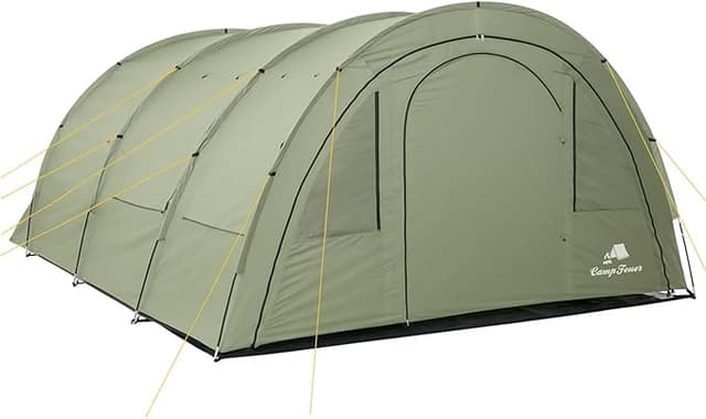 CampFeuer tunneltält för 4 personer ”Multi” | Tunneltält med markis | vindtätt, vattentätt, ultralätt | Campingtält med myggnät | Tält för camping, strand och vandring, inkl. pinnar och väska – Bäst i test – tunneltält bäst i test 2026