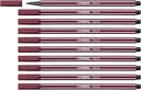 Premium tuschpenna - STABILO Pen 68 ask med 10 Purpur