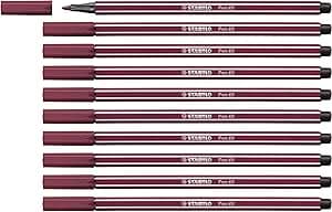 Premium tuschpenna - STABILO Pen 68 ask med 10 Purpur