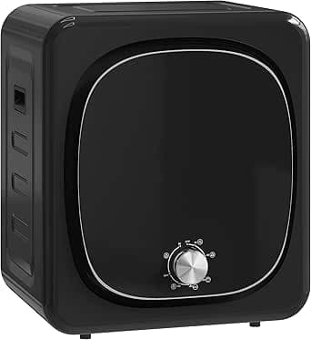 HOMCOM Tvätttorktumlare, 800 W, 4 kg, kompakt frånluftstork, med 5 torklägen, tank i rostfritt stål, frontbelastning för lägenhet, hus, husbilar, svart – Bäst i test – tvätt-tork kombi bäst i test 2026