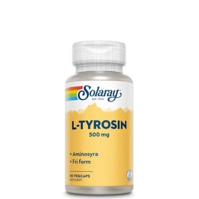 Solaray L-tyrosin Aminosyror 50 Kapslar – Nykomlingsval – tyrosin bäst i test 2026
