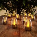 Elc Nicuria Led-solcellslampor, Stål, 10-pack