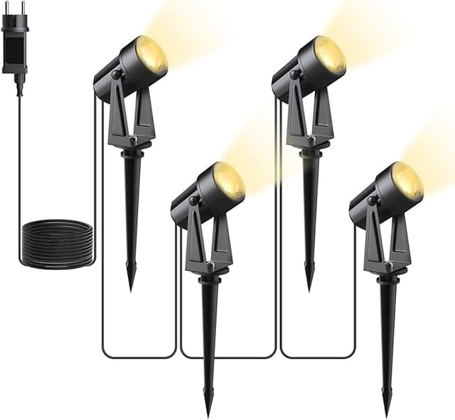 Svater 2 W LED spotlight, 4 LED landskapslampor 4x150 Lumen superljus IP65 vattentäta vägglampor säkerhetsbelysning för trädgård, gräsmatta, uteplats och gård (4-pack) – Bäst i test – utebelysning bäst i test 2026