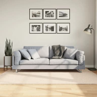 HUGEAR Vintage Vardagsrum Matta 140x200cm Beige Sovrum Halkfri Tvättbar Kort Lugg Stor Golvmatta Sovrumsmatta Matsal Kontor Hall Barnrum Mattor