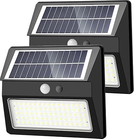 solcellslampor för utomhusbruk med rörelsedetektor, 2 000 mAh solcellsbelysning utomhusbelysning IP65 vattentät, 75 LED 3 lägen solcellslampor utomhusbelysning för gård trappor garage – Bäst i test – utomhusbelysning bäst i test 2026