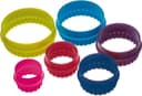 Colourworks Kakskärare set, 6 delar, slät och räfflad – färgglad