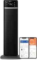 Philips 5000-serien Energieffektiv Uppkopplad Tornfläktvärmare, 2000W, upp till 50% energibesparing, 5 säkerhetsfunktioner, 4 lägen, 60° oscillering, tyst, svart, mörkgrå (CX5120/11)
