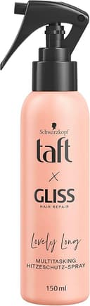 Taft x Gliss Värmeskyddsspray Lovely Long (150 ml), Multitasking-spray ger värmeskydd upp till 230°, skydd mot kluvna toppar och långvariga definierade stilar
