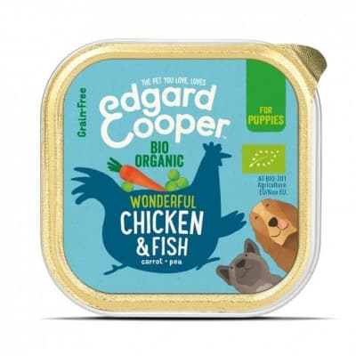 Edgard & Cooper Puppy Organic Chicken & Fish 100 G – Toppklassval – våtfoder hund bäst i test 2026