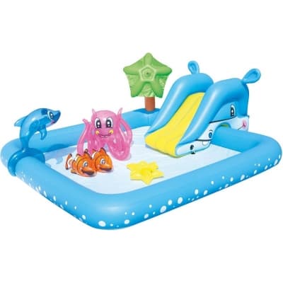 Bestway Fantastiskt Akvarium Vattenpark 239x206 – Snyggaste temat – vattenland bäst i test 2026
