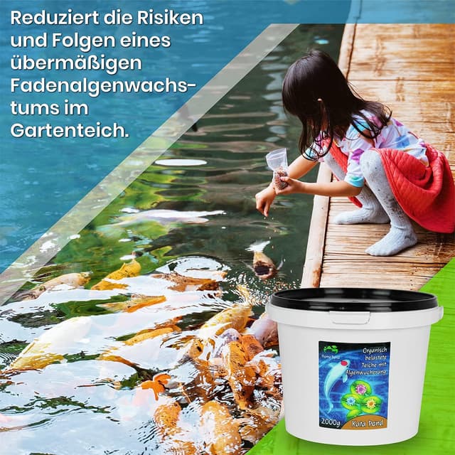 Kata Pond – 100 g 1,5 g preparat till 1 000 l (1 m³) dosera vatten, vid stark förekomst av trådalger 2 g till 1000 l (1 m³) vatten. – Bäst i test – vattenpreparat bäst i test 2026