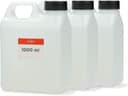 Octopus 3x 1000 ml behållare, 1 liter vattenbehållare camping, tomma plastbehållare för mat, oljor eller kemikalier, plastbehållare tillverkade av HDPE-plast