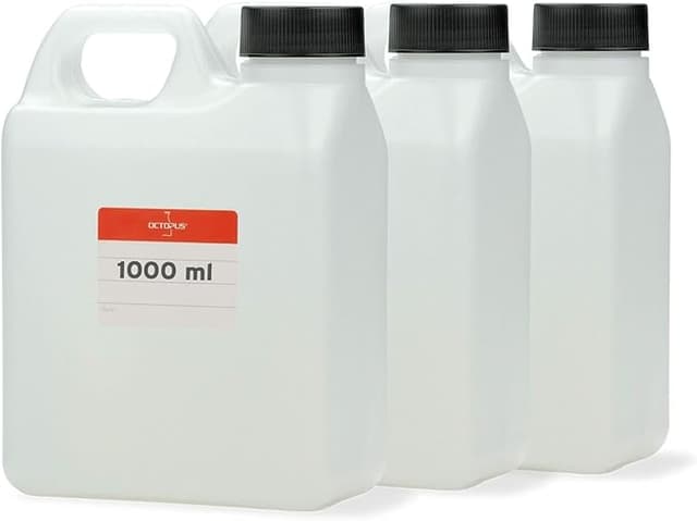 Octopus 3x 1000 ml behållare, 1 liter vattenbehållare camping, tomma plastbehållare för mat, oljor eller kemikalier, plastbehållare tillverkade av HDPE-plast – Bäst i test – vattentunna bäst i test 2026