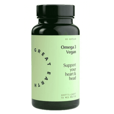 Great Earth Omega 3 Vegan – Gravidfavorit – vegansk omega 3 bäst i test 2026