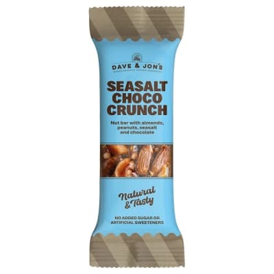 Dave & Jon's Nötbar Havssalt/choklad 35 G – Fiberstarkast – vegansk proteinbar bäst i test 2026