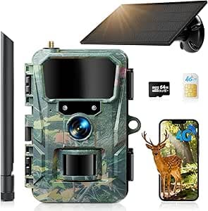 WOLFANG 4G LTE Cellular Wildlife, 5 200 mAh batteri, 2 K mobil terrängkamera med APP-kontroll, super nattvision, 2,0 tum TFT-skärm, 0,2 s trigger rörelseaktiverad, IP66 vattentät – Bäst i test – viltkamera 4g bäst i test 2026
