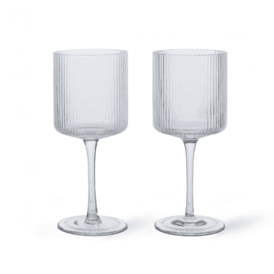 Ferm Living Vinglas Vitt Ripple 2-p Klar – Finaste hantverk – vinglas bäst i test 2026