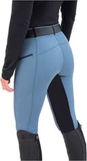 Ridleggings dam vinter – ridbyxor med lappar utomhus cykelbyxor tvåfärgade leggings skinny termobyxor elastisk hög midja mjuka skalbyxor sport vandringsbyxor