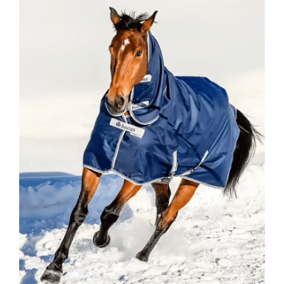 Bucas Freedom Turnout Utetäcke Med Hals 300g/150g - Marinblå – Bäst med skydd – vintertäcke häst bäst i test 2026