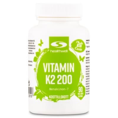 Healthwell Vitamin K2 200 – Starkaste dosen – Vitamin K2 bäst i test 2026