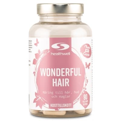 Healthwell Wonderful Hair – Bäst i test – vitaminer för håret bäst i test 2026
