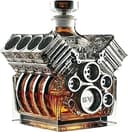 Whisky Karaff Set | Whisky V8 motorset med vintage glasögon lufttät propp | V8 Engines Design Karaffer för sprit, honom man, män