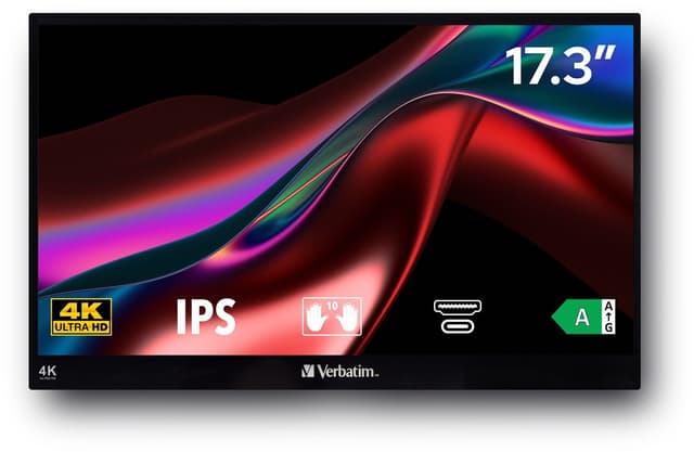 Verbatim 17.3" 4K Touch Portable – Bästa bärbar – 4k-bildskärm bäst i test 2026