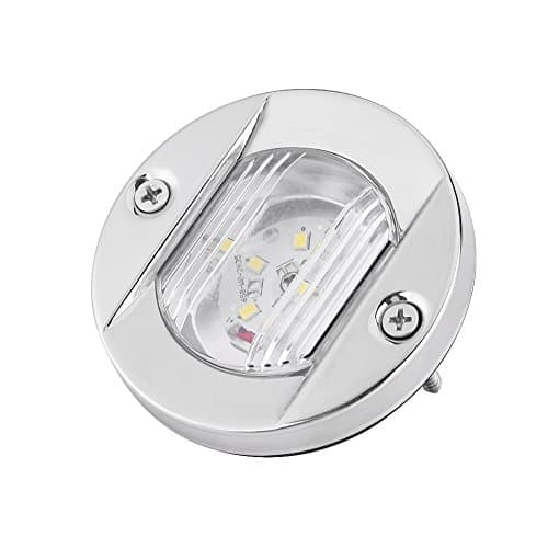 Keenso akter navigation, 12 V vattentät marin båt lampa LED navigering akter lampor yacht akterljus, vit rostfritt stål segelbelysning för båtar LED – Redaktionens val – akterlampa båt bäst i test 2026