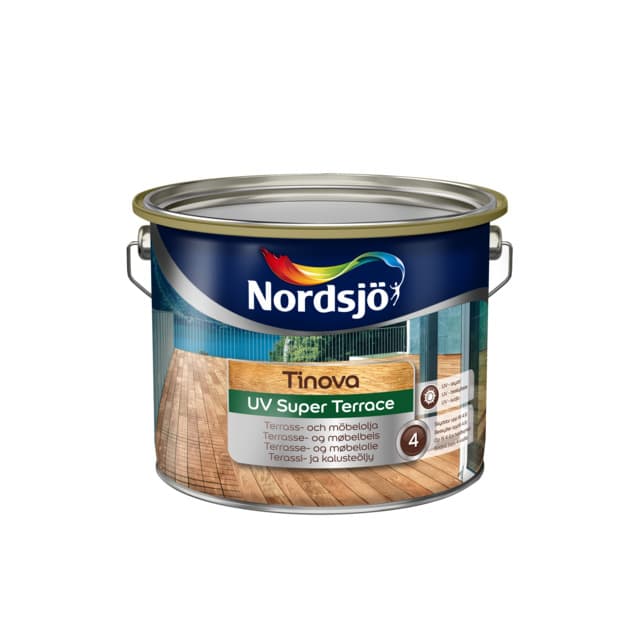 Tinova Terrassolja Super UV BC 4,65L – Bäst för stora ytor – altanolja bäst i test 2026