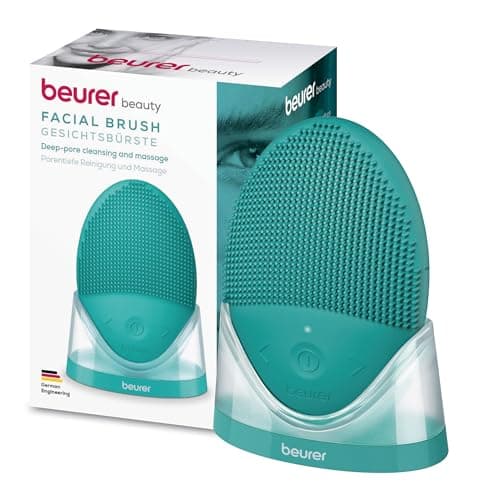 Beurer FC 52 Laguna ansiktsborste, rengöringsborste i silikon, rengöring av porerna och massage av huden, vattentät, lämplig för alla hudtyper – Bästa lyxval – trådlös ansiktsborste bäst i test 2026