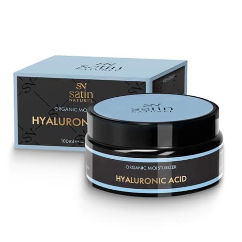 Hyaluronic Acid Face Cream Stor 100 - Koncentrerad anti -rynka fuktighetskräm med aloe vera - Organisk ansiktskräm för kvinnor - Reparera nattkräm - Vegan Anti Aging Skin Care - Satin Naturel hudvård – ansiktskräm 100ml bäst i test 2026