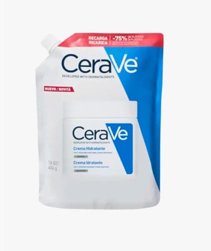 CeraVe Återfyllning av fuktkräm, perfekt för torr till mycket torr hud, återställer hudbarriären, berikad med essentiella ceramider och hyaluronsyra, lämplig för ansikte och kropp, 450 g – Bästa lyxval – ansiktskräm med ceramider bäst i test 2026